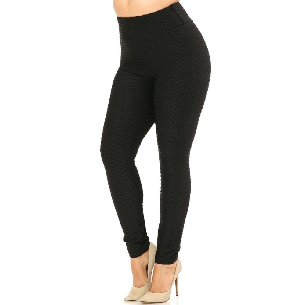 World of Leggings Scrunch Butt High Waisted Plus Size Leggings